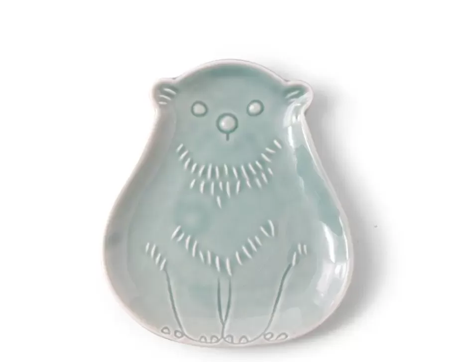 MIYA Company Other^Sauce Dish Bear Teal