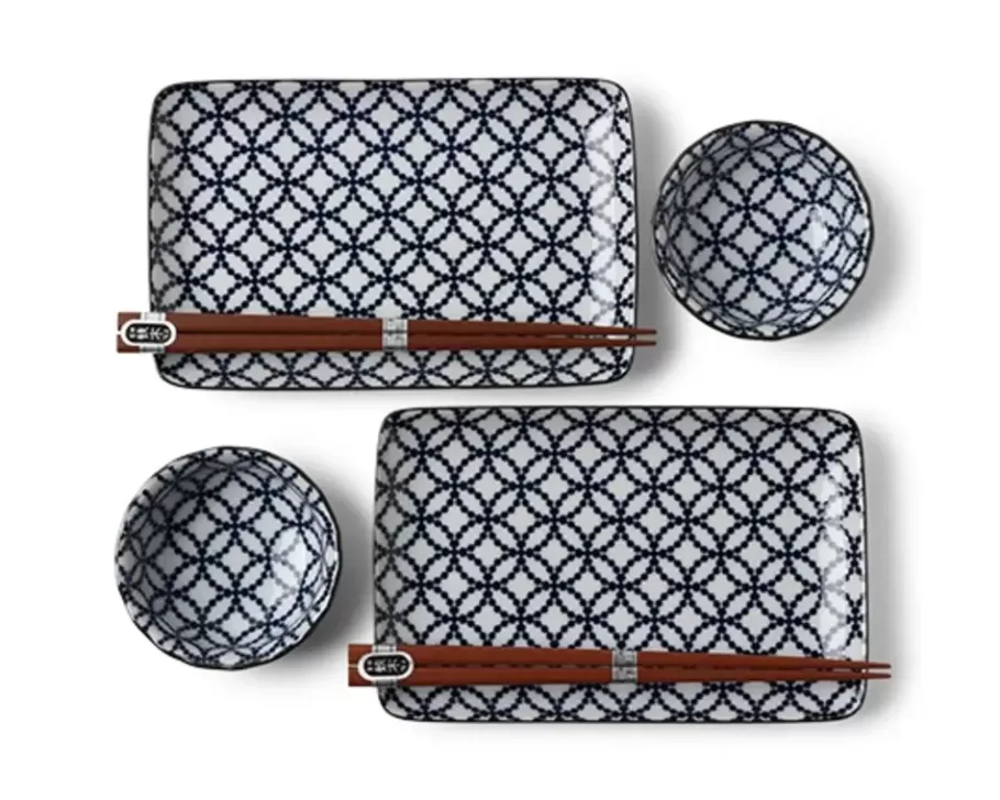 MIYA Company Plate Sets^Shippou Sushi For Two Set