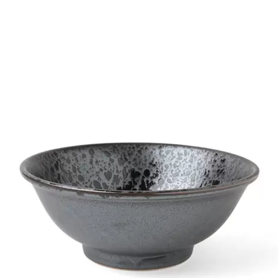 MIYA Company Ramen Bowls^Silver Blue Granite Design Bowl 8-1/2"