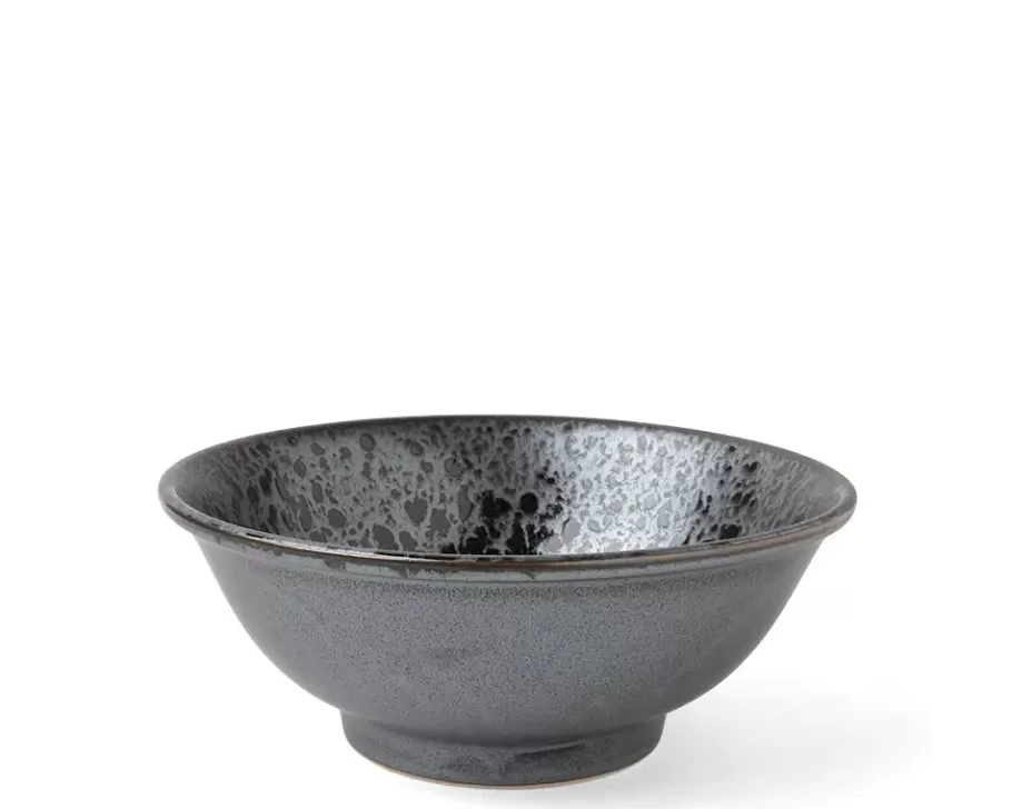 MIYA Company Ramen Bowls^Silver Blue Granite Design Bowl 8-1/2"