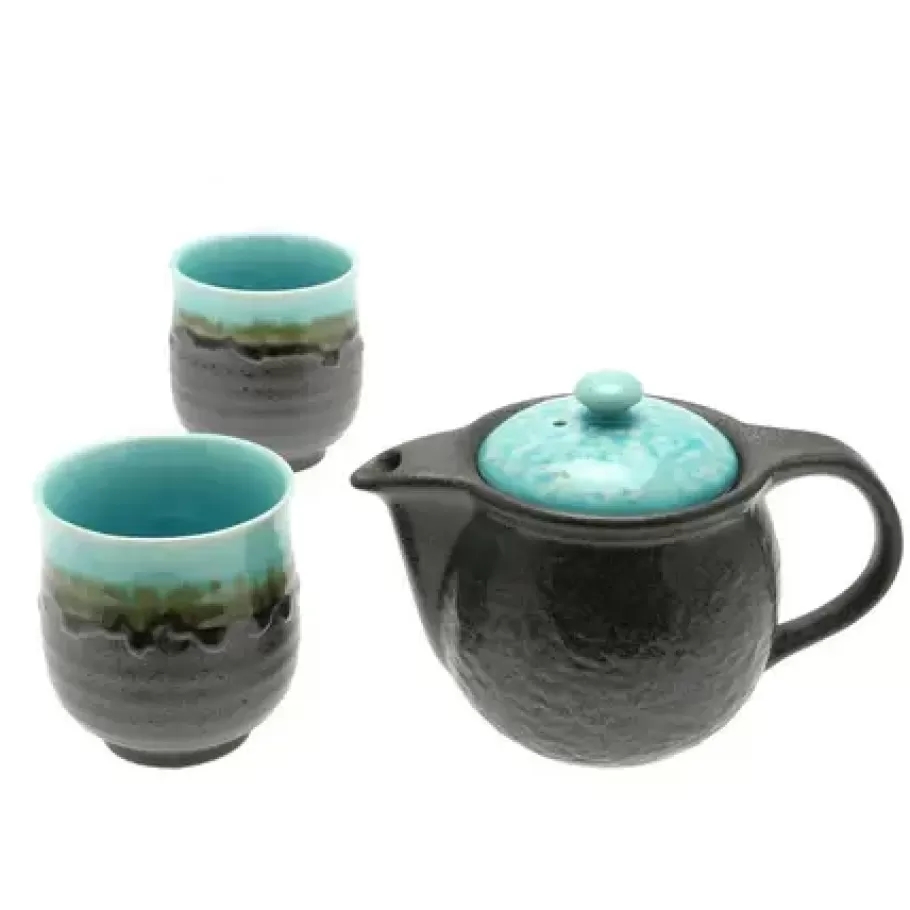 MIYA Company Tea Sets - Ceramic^Tea Set Turquoise Sky