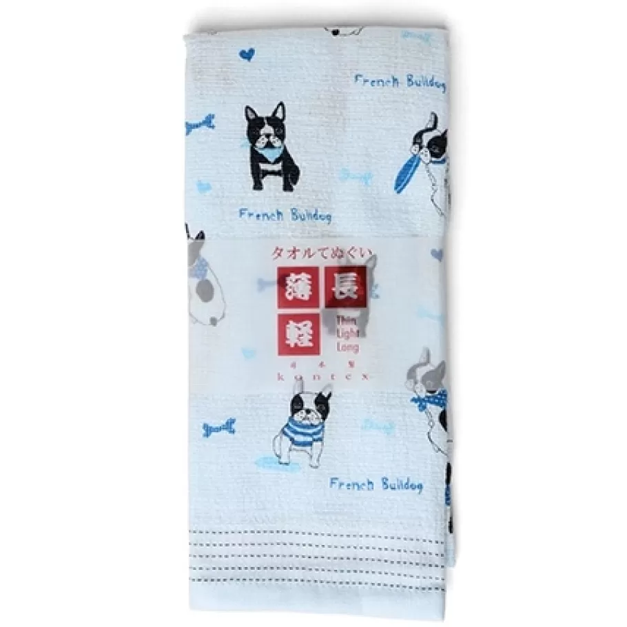 MIYA Company Dogs^Tea Towel - Blue Frenchie