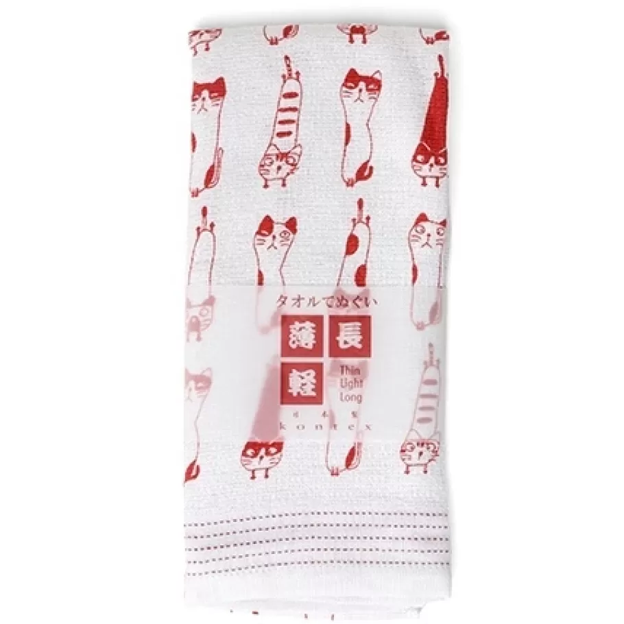 MIYA Company Cats^Tea Towel - Red Cats