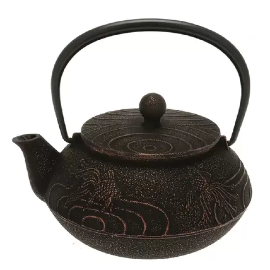 MIYA Company Teapots - Cast Iron^Teapot Cast Iron Copper Black Goldfish