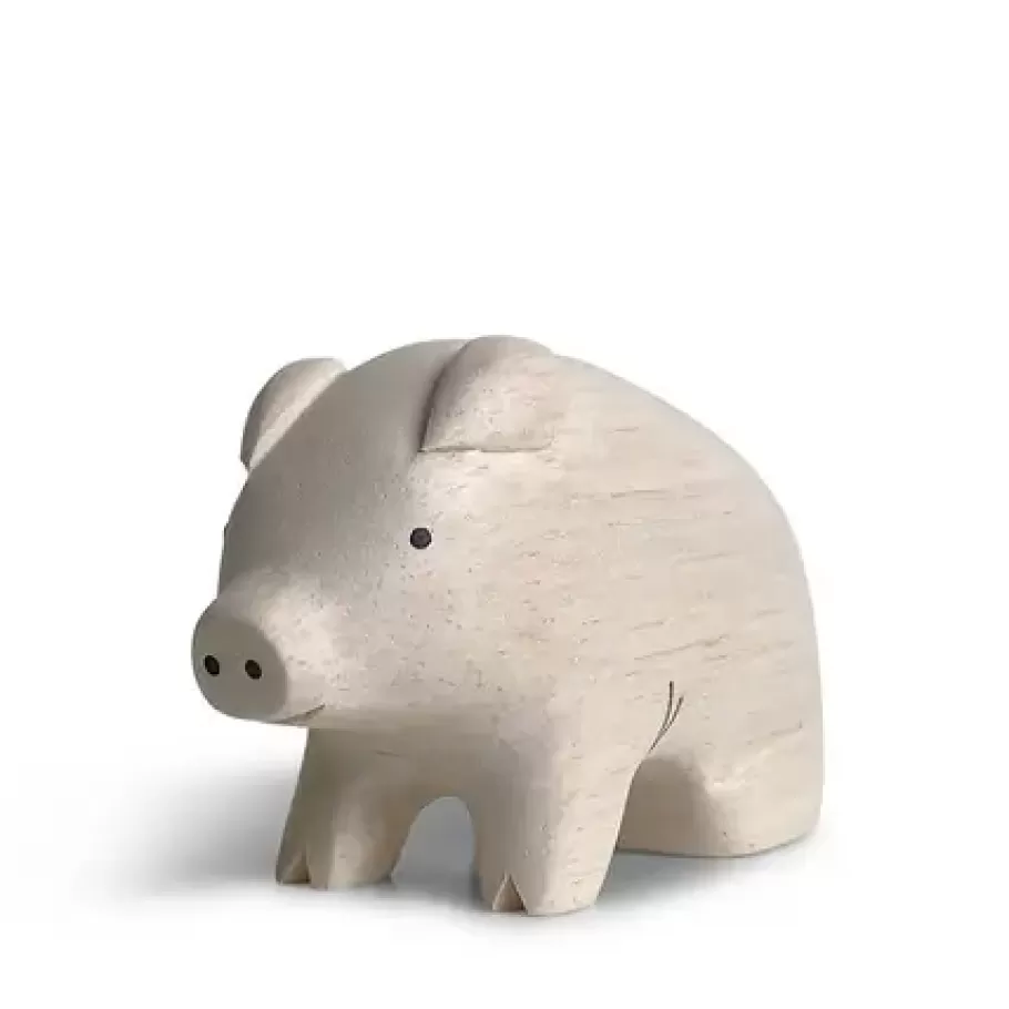 MIYA Company Pigs^T-Lab Wooden Animal - Pig