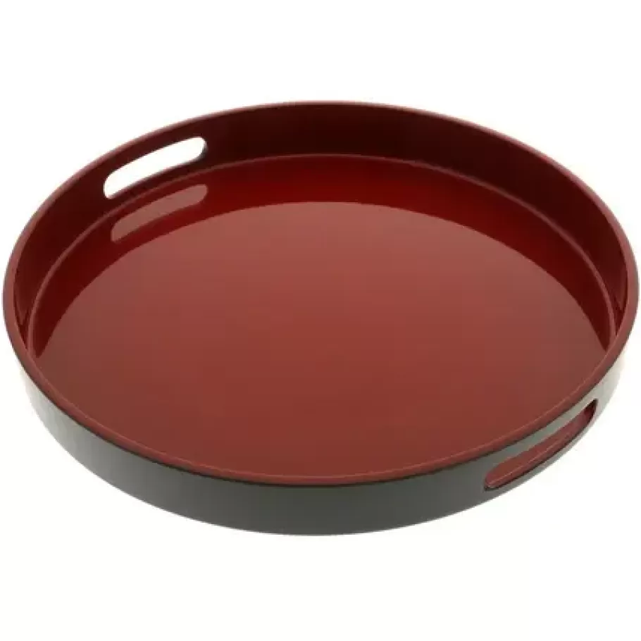 MIYA Company Trays^Tray Black/Red 13-1/2"