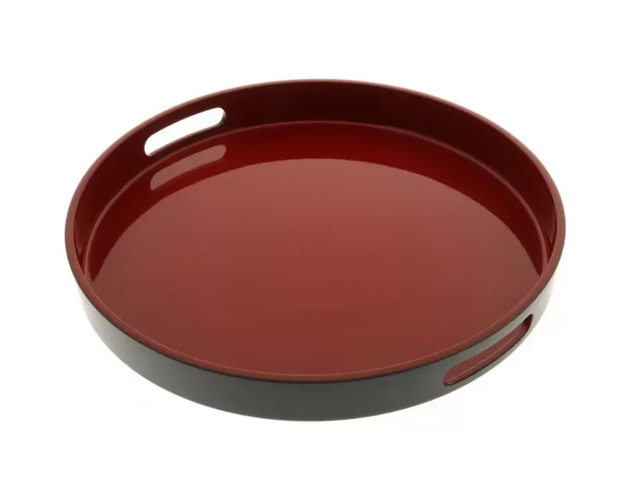 MIYA Company Trays^Tray Black/Red 13-1/2"