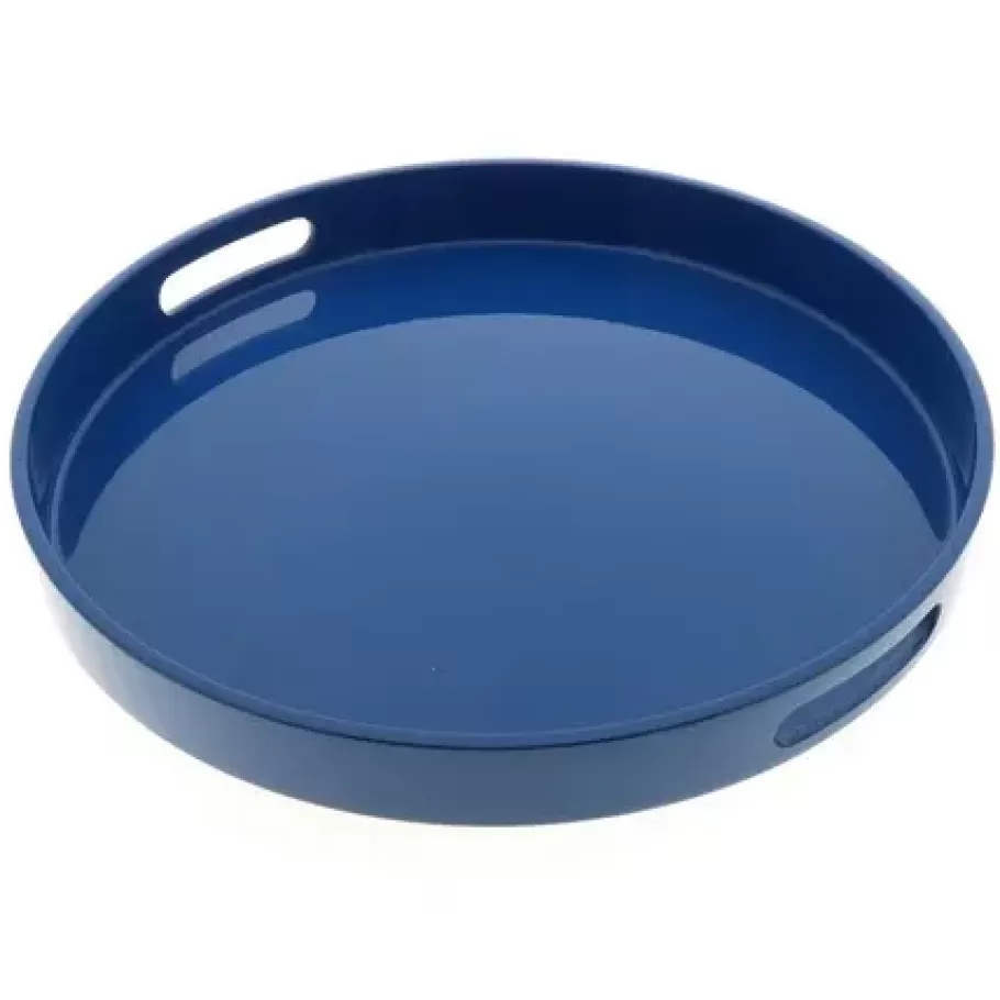 MIYA Company Trays^Tray Blue Round 13-1/2"