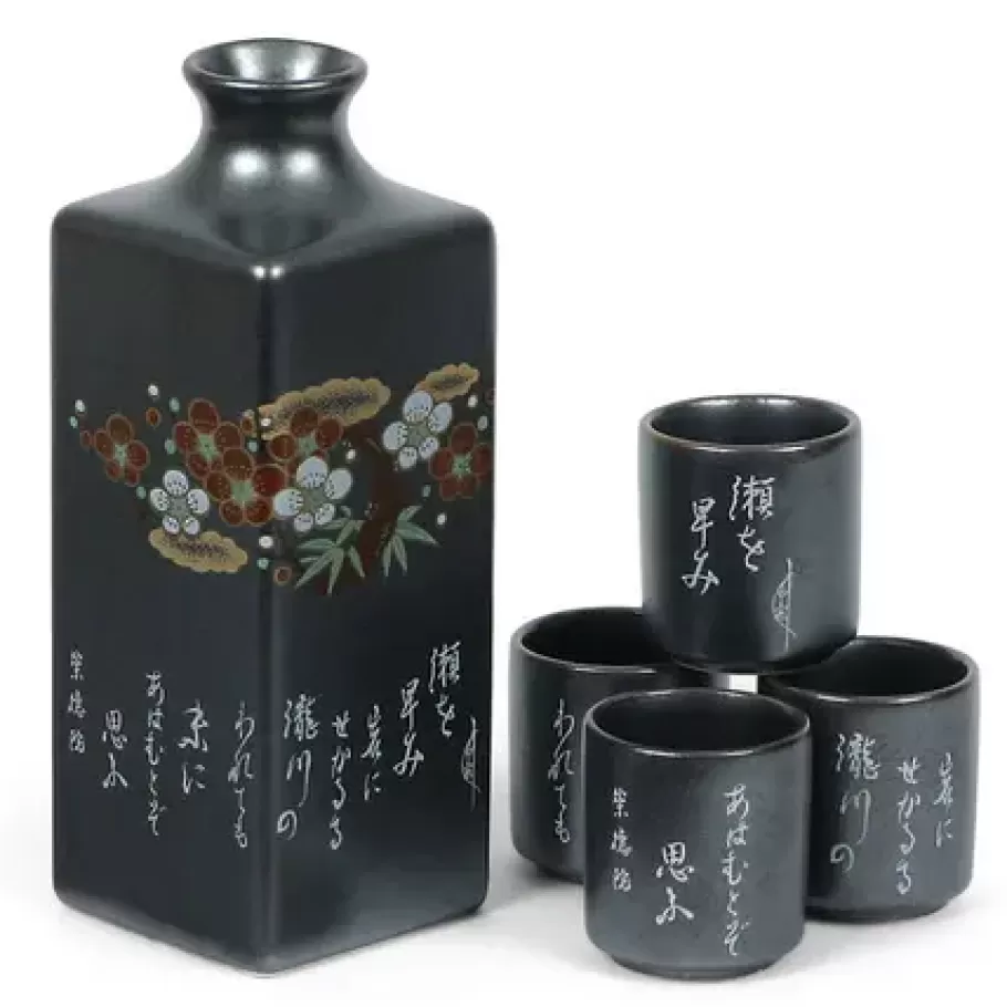 MIYA Company Sake Sets^Ume Poem Sake Set