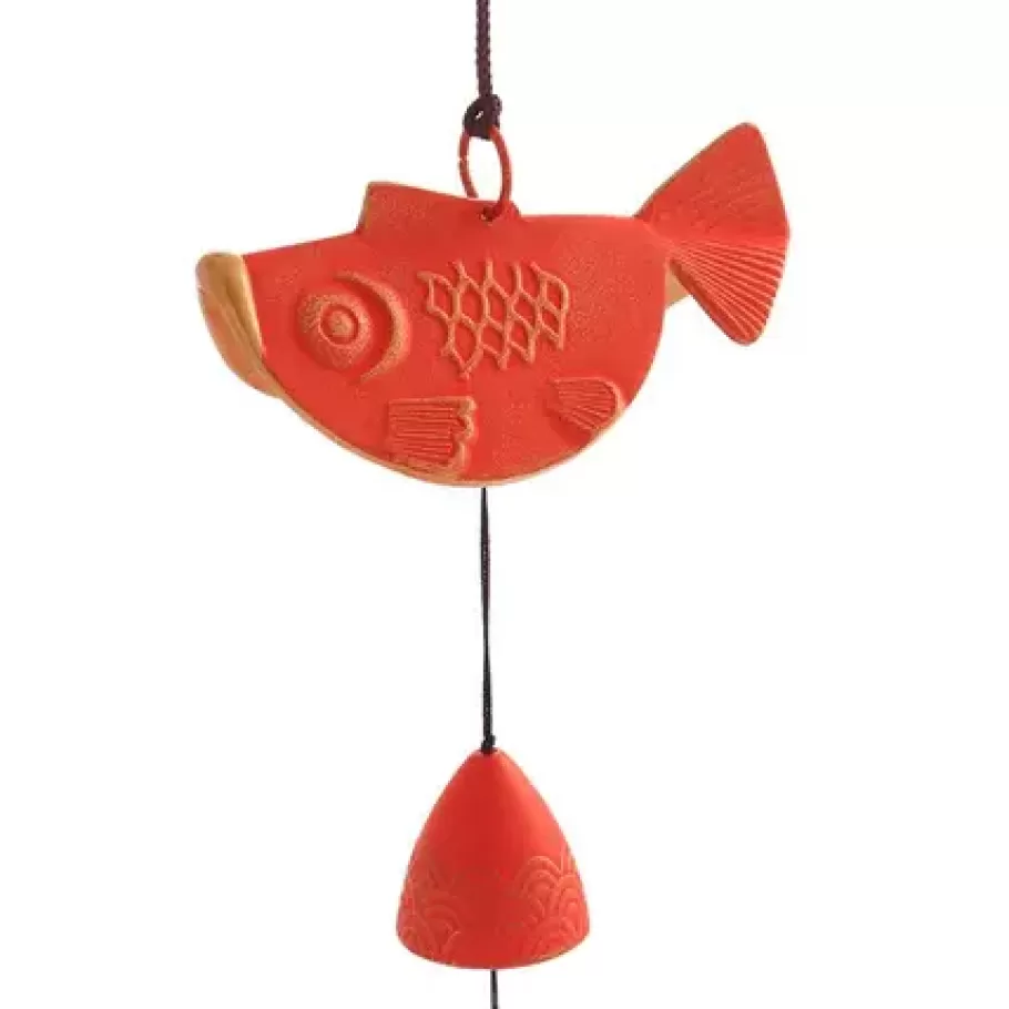 MIYA Company Fish^Wind Chime Goldfish Red/Gold 2-3/4"