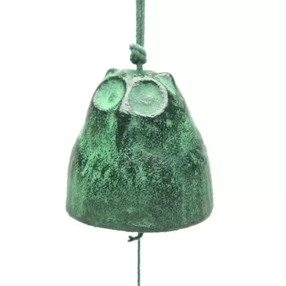 MIYA Company Owls^Wind Chime Owl Green 1-7/8"